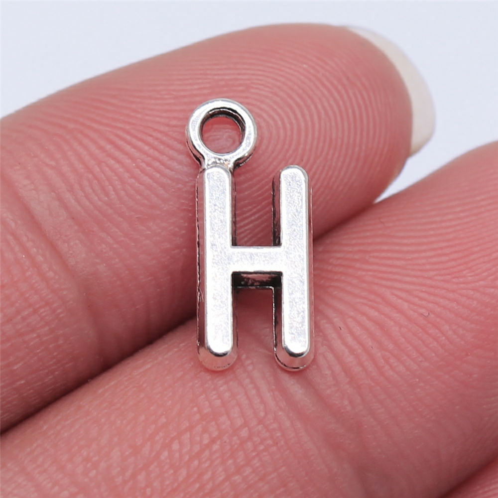 WYSIWYG 26pcs 16mm Alfabet A-Z Letters Charms Antiek Zilver Kleur Hangers Maken DIY Handgemaakte Tibetaanse Vinden Sieraden