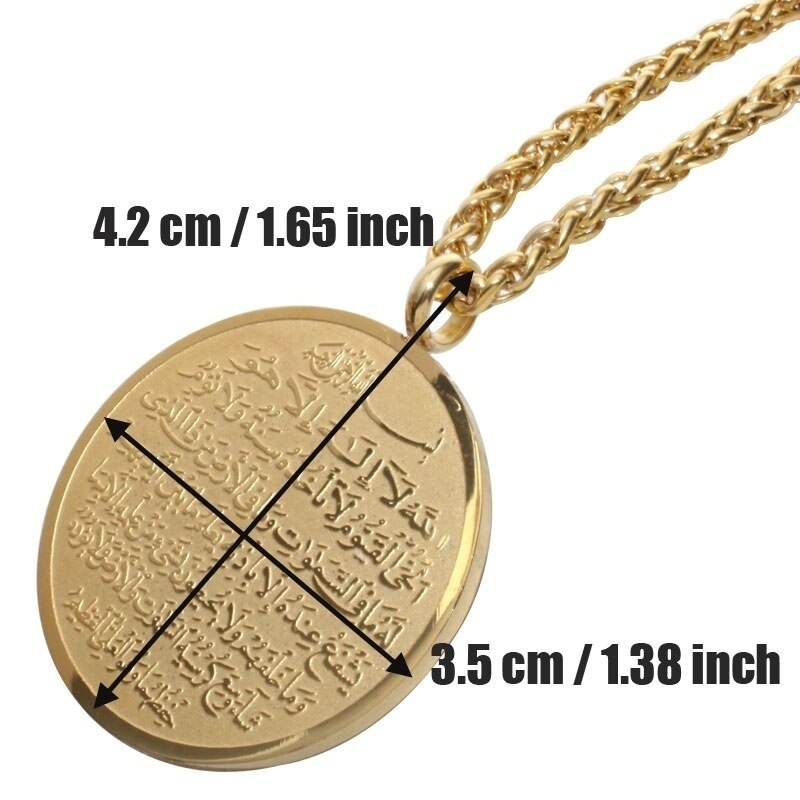 Ketting Islam Moslim Arabische God Schrift Sliding Lange Ketting Amulet Ketting Punk