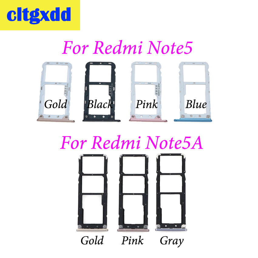 Cltgxdd SIM Kaart Lade Socket Slot Houder Voor Xiaomi Redmi Note 5 Note 5A Sim Kaarten Adapters Telefoon Vervanging Spare onderdelen