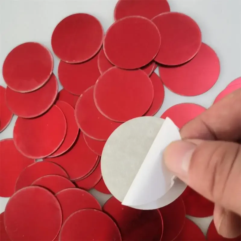 100 Uds 2/3/4cm DIY objetos pequeños pegatinas de mosaico cuadrado espejo redondo pegatinas de pared acrílicas accesorios artesanales pegatinas de fondo: Medio / Plata