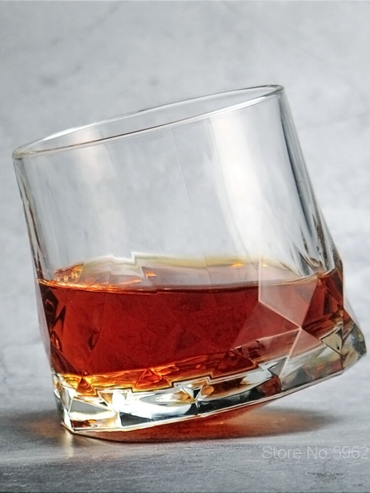 Verre à Whisky Rock à l&#39;ancienne en diamant épais et lourd, gobelet à Whisky rotatif amusant, verres à bière XO, tasse à vin