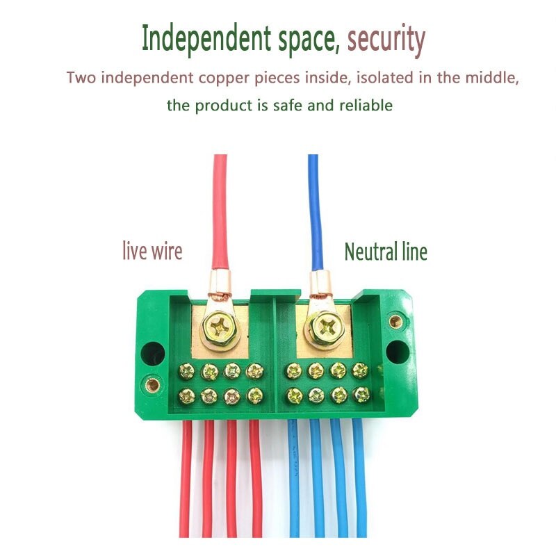 Junction Box 2 In 4/6/8/12 Out Wire Splitter 220V Household Surface Mounted Terminal Block Box