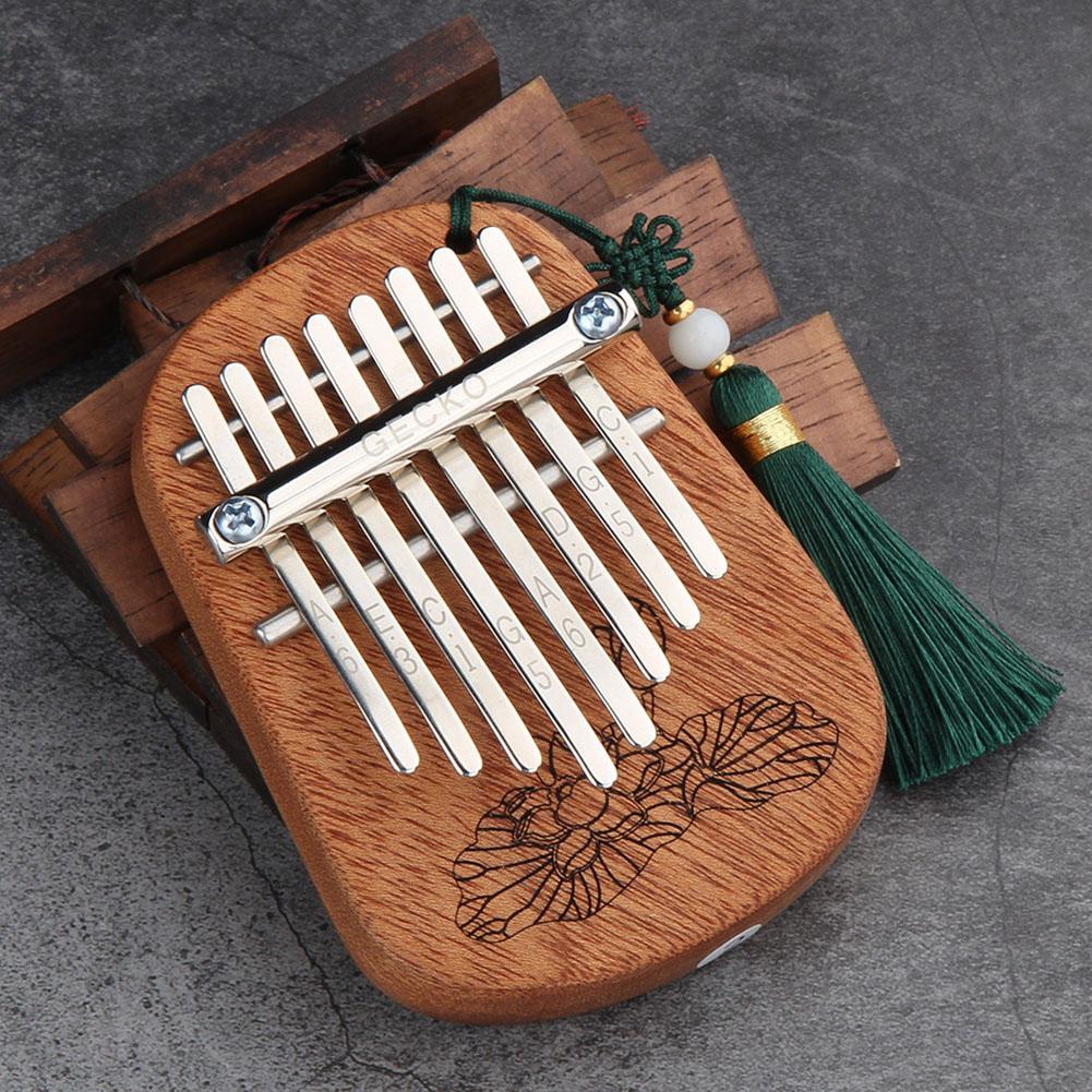 8 touches Mini Kalimba camphre africain bois pouce Piano doigt Percussion Midi clavier Mbira Sanza Instrument de musique: Mahogany