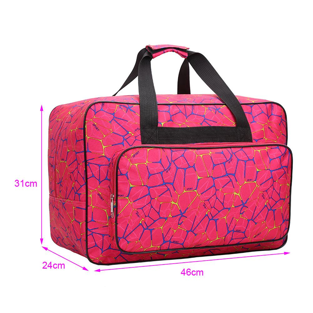 Portable Dots Print Sewing Machine Bags Woolen Yarn Crochet Kit Storage Bag Multi-functional Sewing Machine Sack: Rose Red