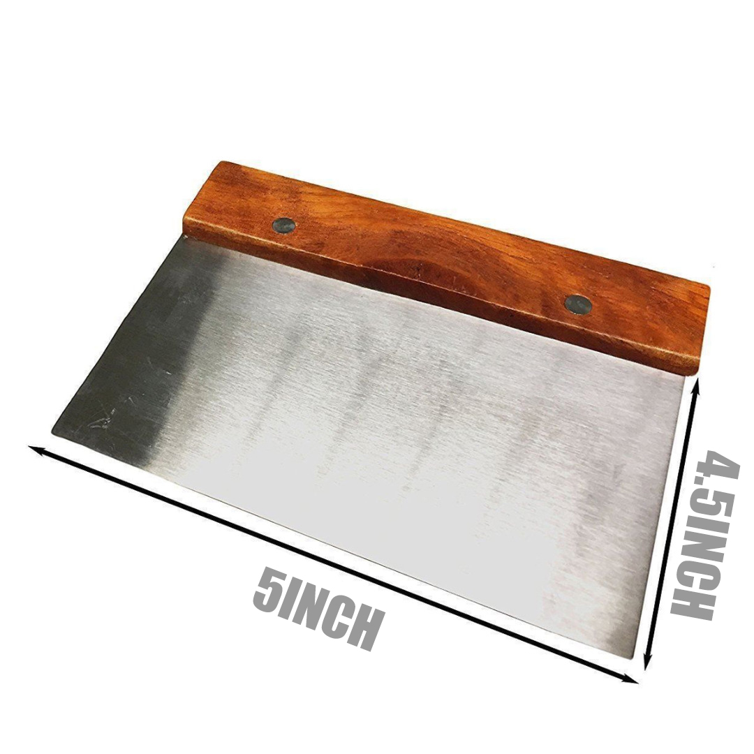 5Pcs Stainless Steel Spatula Set With Wood Handle For Grill Griddle Grasping Cutters Spade Pastry BBQ Tools Kitchen Utensils