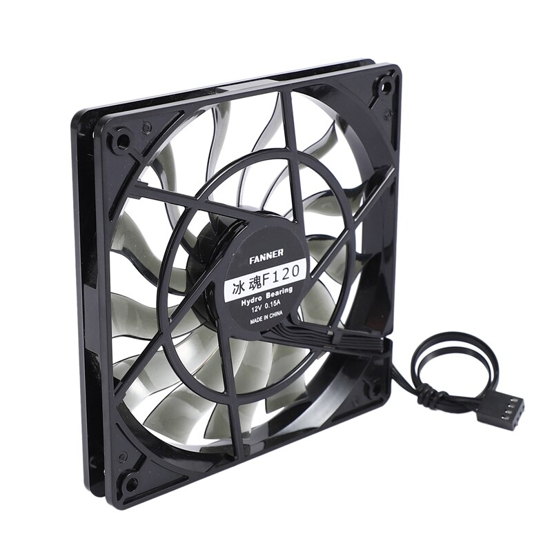 Dünn 12mm dicke 120 x 120 x 12mm 12v desktop-computer-host leiser lüfter mit geschwindigkeit 12cm gehäuselüfter