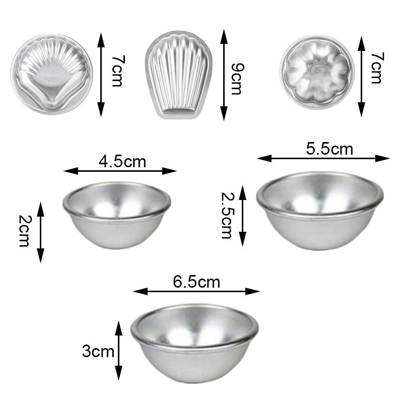 Badzout Set Van 12 Stuks Bal Bakvorm Explosie Bal Ijs Bakvorm Aluminiumlegering Set Bakvorm