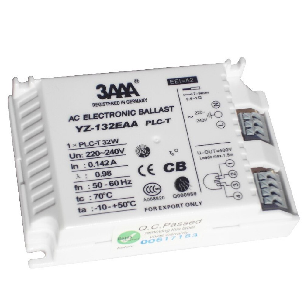 3 aaa yz -113 eaa yz -213 eaa tc-d /de 13w yz -126 eaa yz -226 eaa tc-t/tc -te 26w yz -132 eaa plc-t tc-te ac ppfc elektroniska förkopplingsdon: Yz -132 eaa plc-t