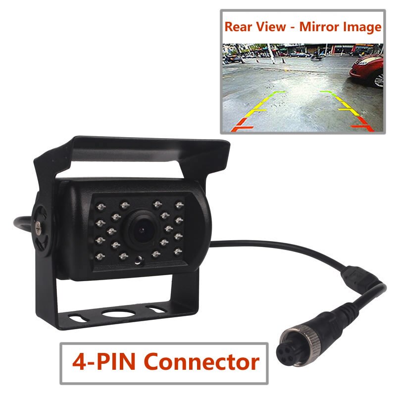 Car Truck DC 12V 24V Heavy Duty Rear View Backup Reverse Parking Camera Kit 4 PIN/RCA Plug for Lorry Pickup Bus Vehicle Caravans: Larger Rear Vw 4PIN / Without Video Cable