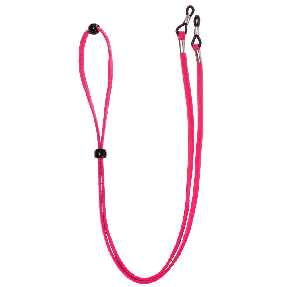 1pc verstelbare, antislip leesbrillen met bevestigingsdraad, anti-verlies gezichtsmaskerkoorden, comfortabele zonnebrilketting: Rozenrood