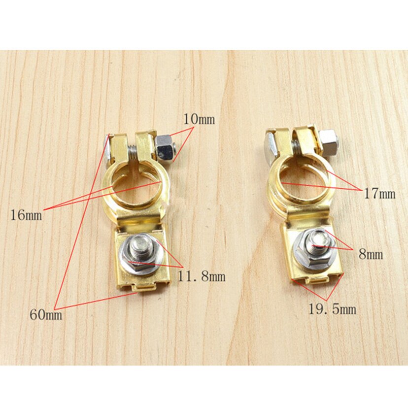 2 PCS Positive Nagative Car Battery Terminal Clamp Clip Connector Seat Auto 12V Quick Release Batterie Terminals Clamps with Cap