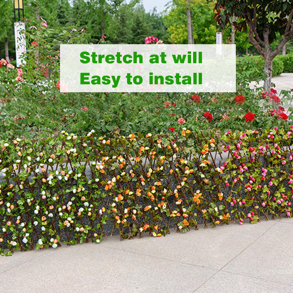Expandable Faux Privacy Fence Expanding Trellis Fence Retractable Fence Artificial Garden Plant Fence
