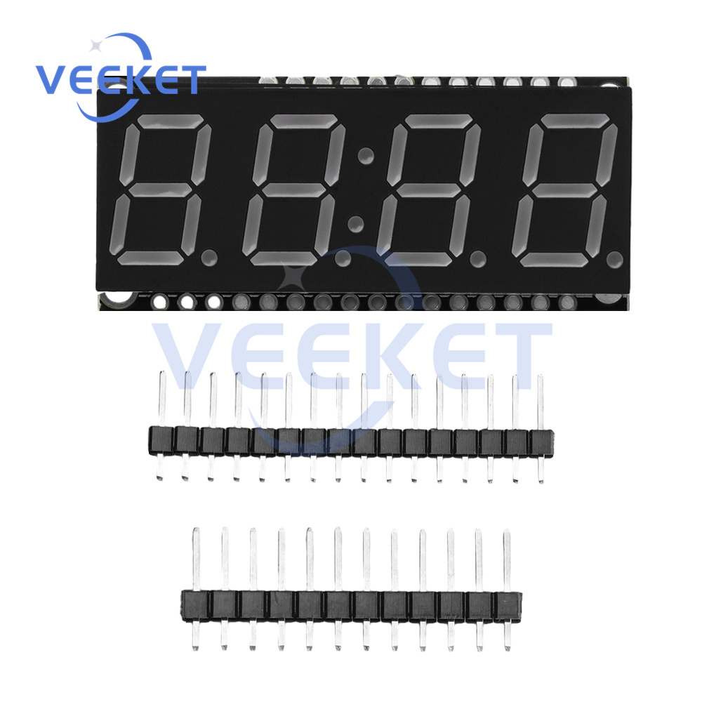 Display with Clock Module 0.56-inch 4-Digit 7-Segment HT16K33 Driver Green Red White Yellow Blue LED Indicator Display