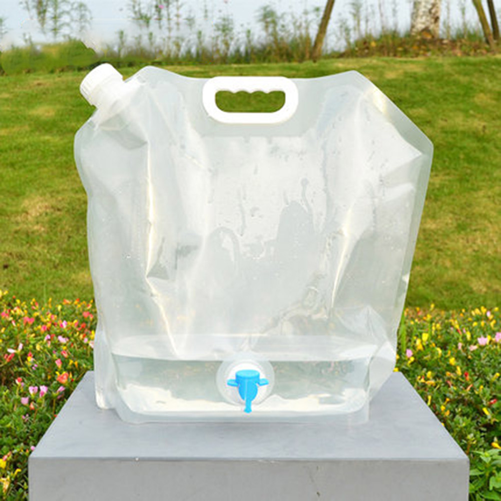 Water Bags With faucet Water Tank Foldable Portable Drinking Outdoor Camp Cooking Picnic BBQ Water Container Bag Carrier 5L/10L