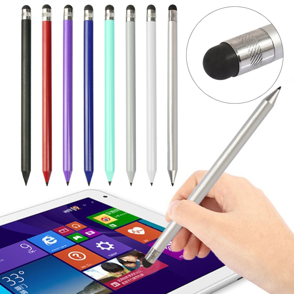 Buyincoins Universal Stylus Pen Mobile Phone Writing Tool Capacitive Screen Carbon Plastic Round Pencil Styled #281656