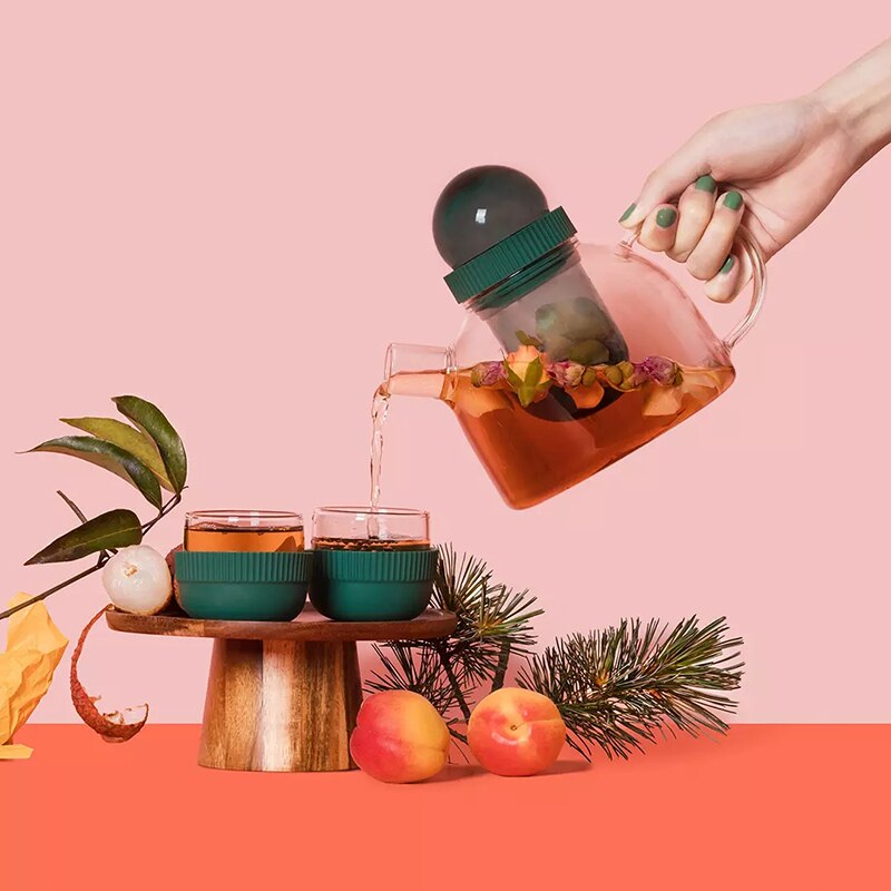 Xiaomi Glass Teapot Set Heat Resistant Household Spherical Tea Kettle With Infuser Heatable Water Jug Tea Tools Bar Supplies