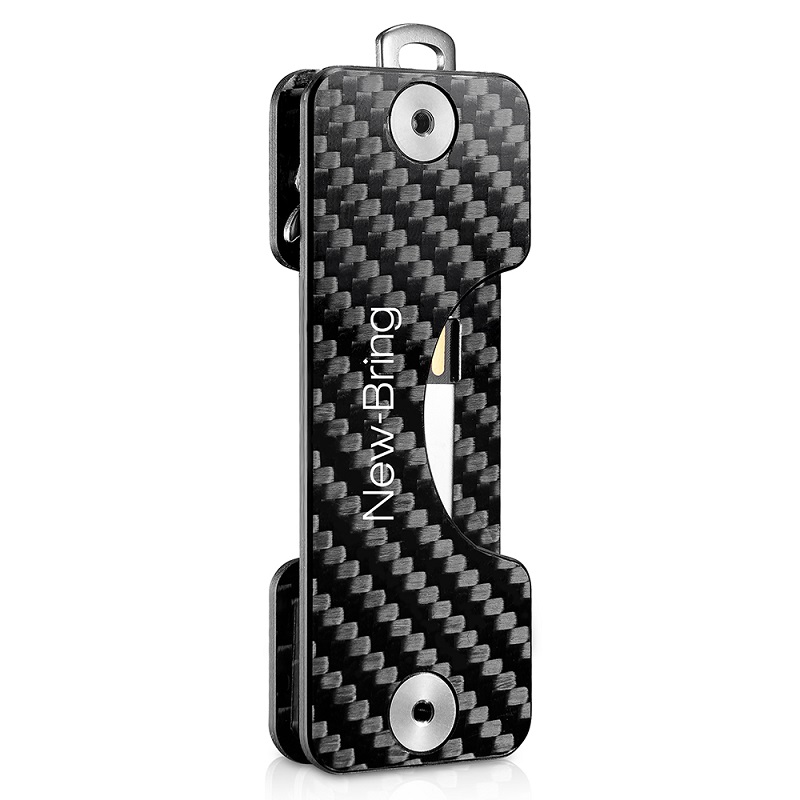 Pure Carbon Fiber Key Organizer Smart Auto Sleutelhouder Portemonnee Map Multi Sleutelhanger Huishoudster Pocket Sleutel Tassen: Default Title