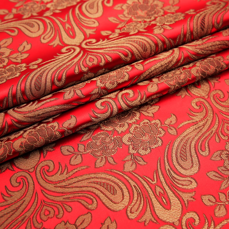 Brokade stof cheongsam og kimono materiale satin stof til syning diy