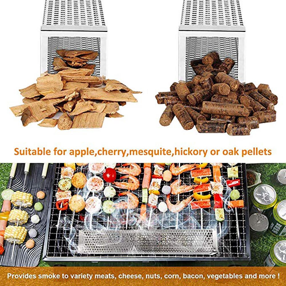 1 st rostfritt stål rökgenerator nätrör för grill eller kallrökning bbq tillbehör