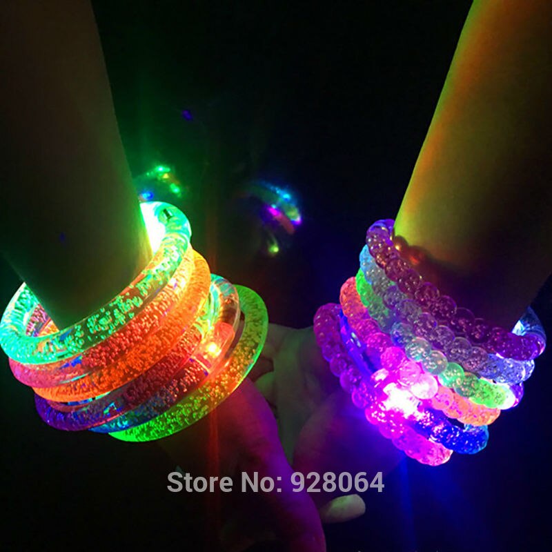 1pcs color changing LED bracelet Light up flash Bracelet luminous bracelet luminous toys for children baby toys christmas party