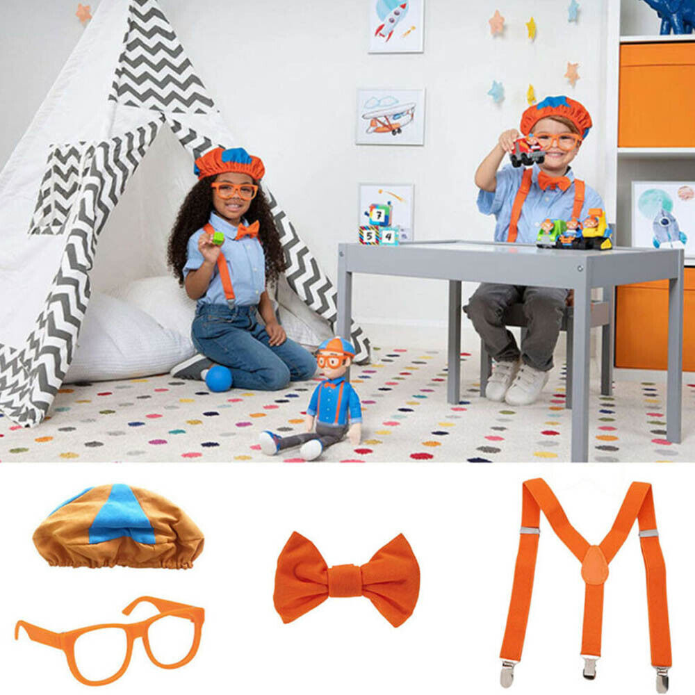 Be Like Engineer Dress Up! Rollenspiel Kostüm Hut Brille Hosenträger Fliege Cosplay Home Party Zubehör