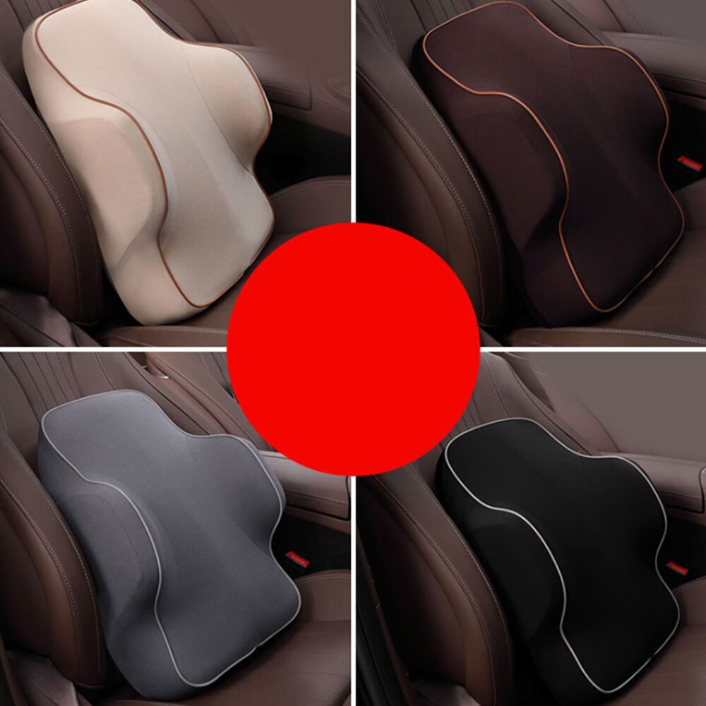 Memory Foam Slow Rebound Lumbar Back Support Cushion Office Relieve Pressure Car Waist Cushion Breathable Backrest Support