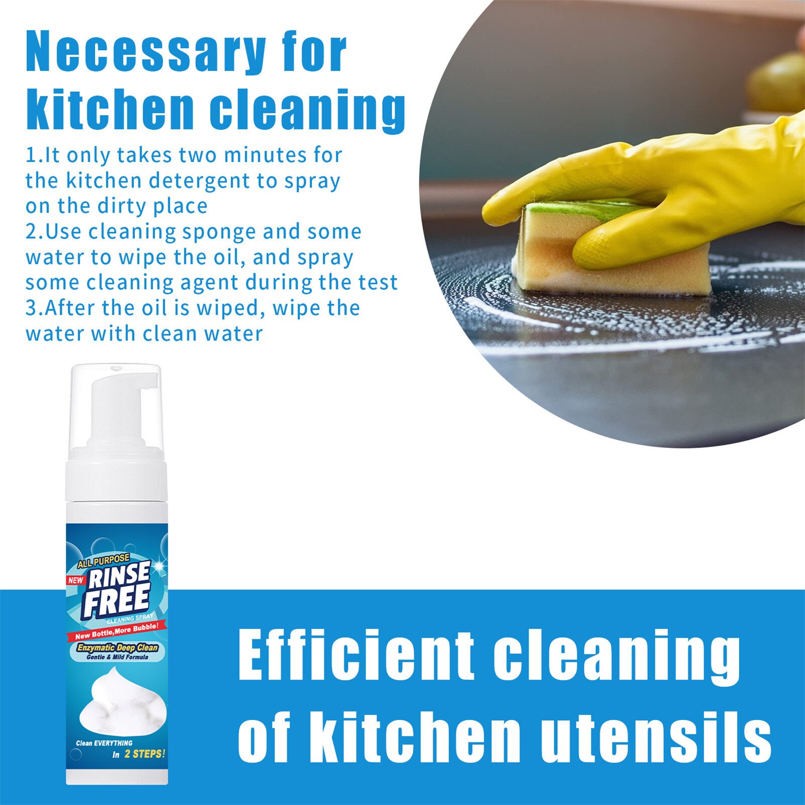 Kitchen Foam Cleaner Multi-purpose Efficient Rust Remover