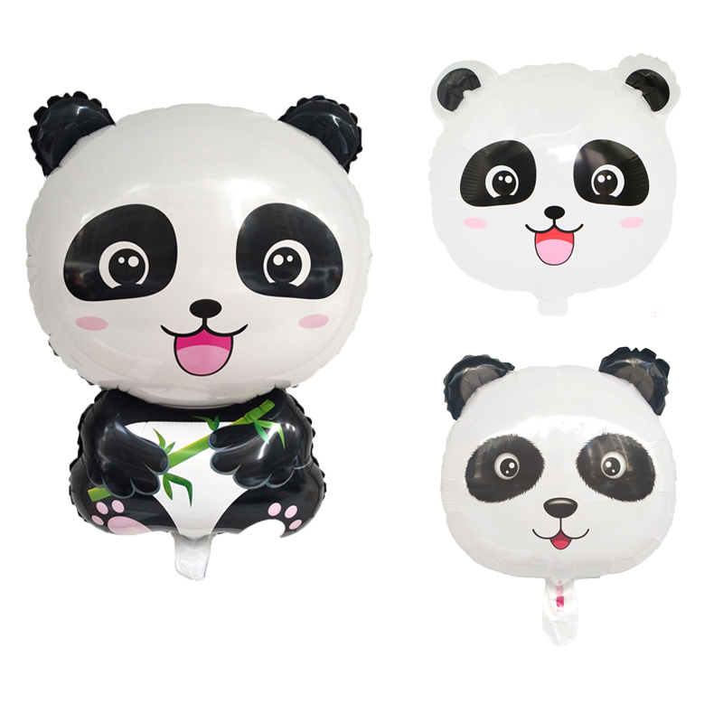 1 Pc Leuke Dier Panda Panda Hoofd Aluminiumfolie Ballon Diepe Bos Partij Decoratie Helium Ballon Baby Shower Speelgoed