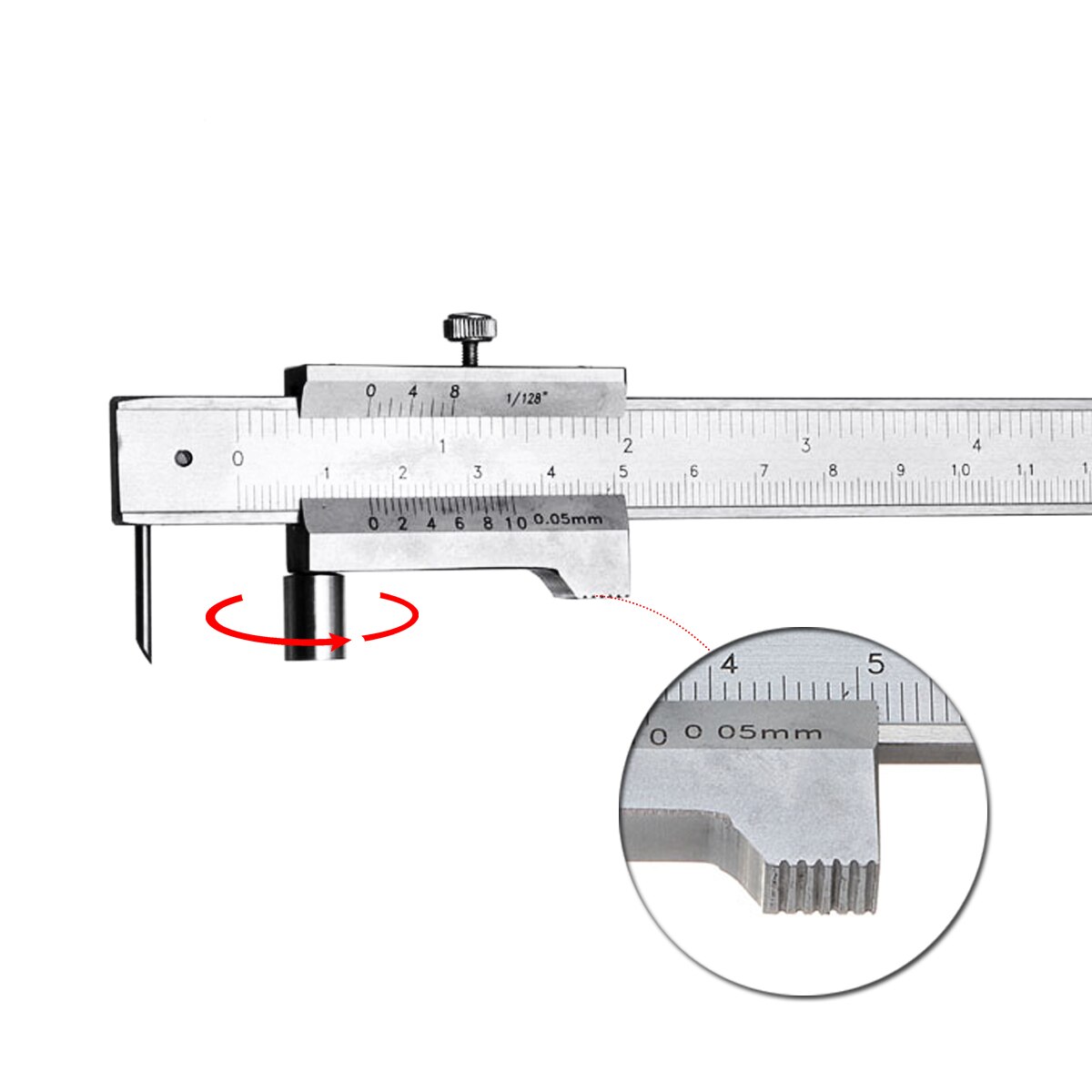 0-200mm Carbon Steel Parallel Marking Vernier Caliper Mmarking Gauge with Carbide Scribe Marking Gauge Tool Scriber