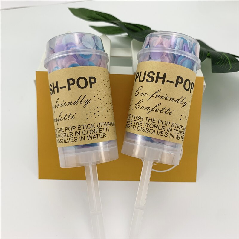 1 stücke Runde drücken-hoch Konfetti Poppers Für Hochzeit Geburtstag Jahrestag Junggeselle Braut Dusche Partei Konfetti Dekorationen