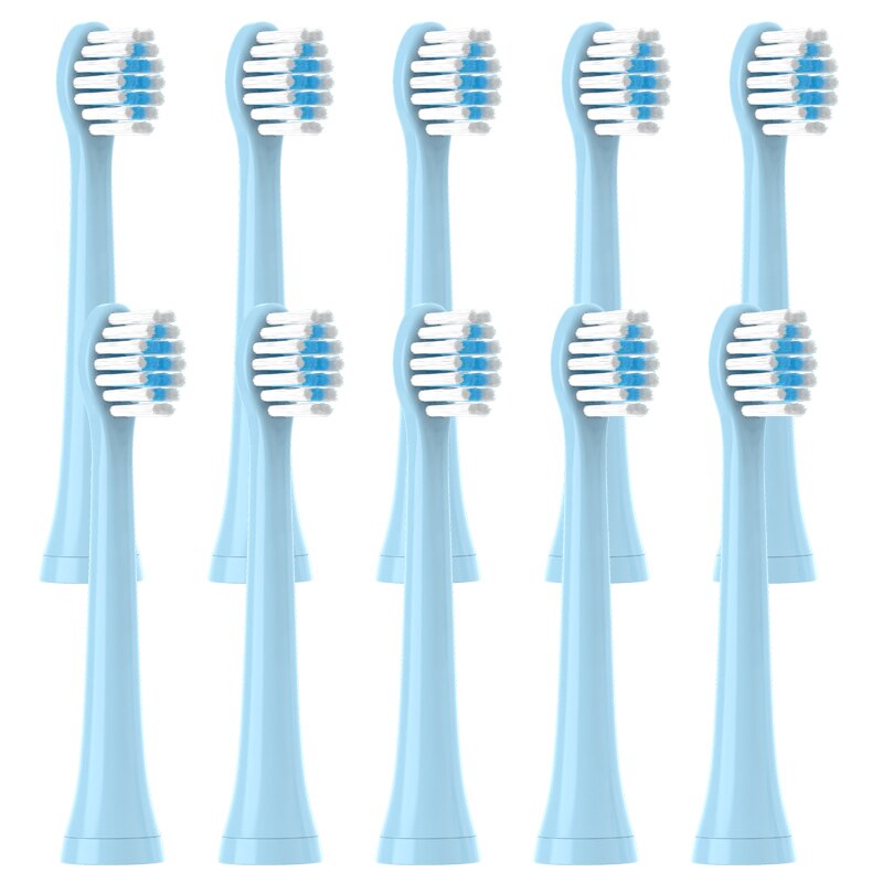Vacuum Replacement for BAIR Kids K7 Toothbrush Heads Electric Whiteing DuPont Soft Brush Heads Cleaning Substitute Nozzle 10PCS: Blue