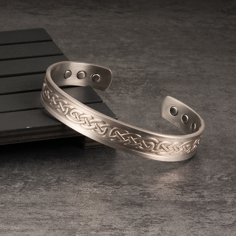 Vinterly viking armbånd mænd ren kobber justerbar manchet armbånd energi armbåndsbånd magnetiske armbånd armbånd til gigt