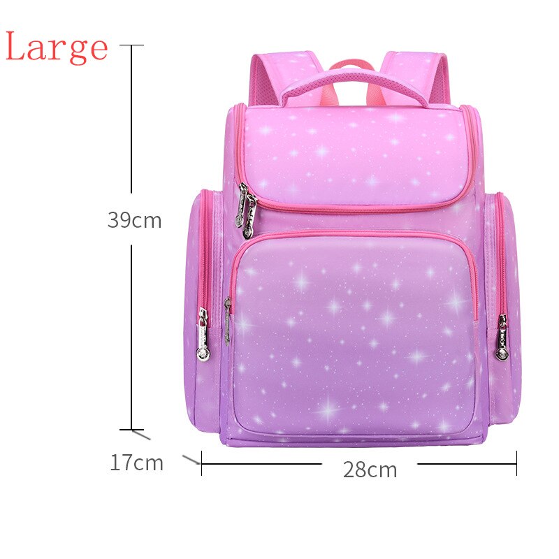 Schooltassen Voor Meisjes Rugzakken School Sweet Mooie Boek Tas Waterdichte Rugzak Meisje Prinses Mochila Infantil Grade 1-5: large purple