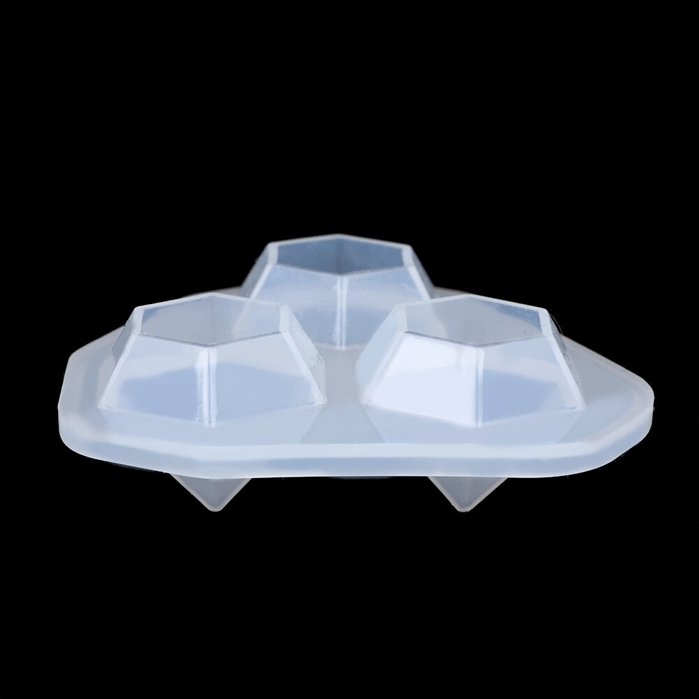 Moules à gâteaux créatifs, outils de décoration 3 en 1, moule en Silicone cristal en forme de diamant, outils pour fabriquer soi-même des bijoux faits à la main: Large