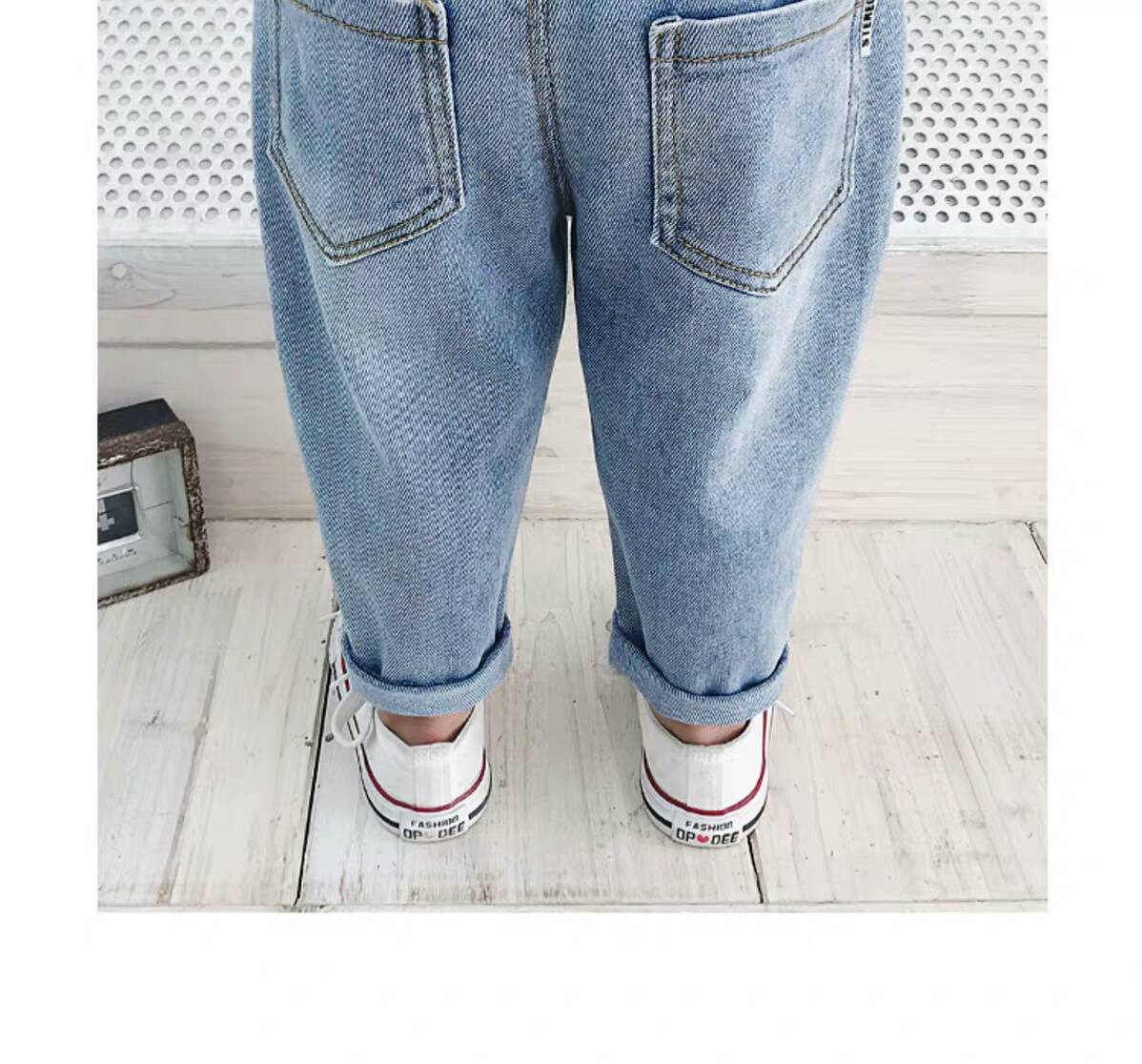 Märkesjeans för pojkar barn jeansbyxor höst barn tjejer casual jeans baby cowboy byxor för tjejer babykläder