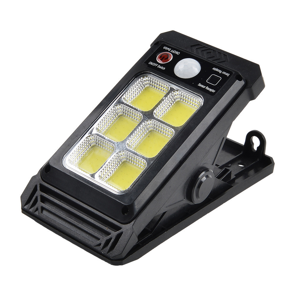 Soldrevet klipslampe, udendørs gårdlampe, hegnslampe til husholdningen, bevægelsessensorlampe, høj lysstyrke til havealtan: Rgb