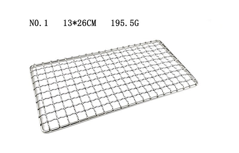 Bushcraft Grill Stainless Steel Outdoor Camping Grill Kitchen Cooking BBQ Rack Campfire Hiking Travel Portable Camping Tool: Rectangle