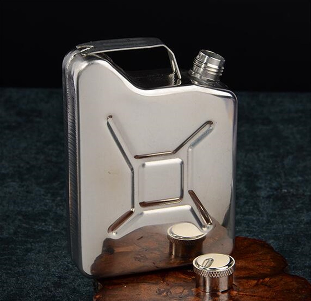 5oz Oil Can Liquor Whisky Flagon Portable Stainless Steel 304 Alcohol Can Hip Flask Alkohol Beer Whiskey Bottle