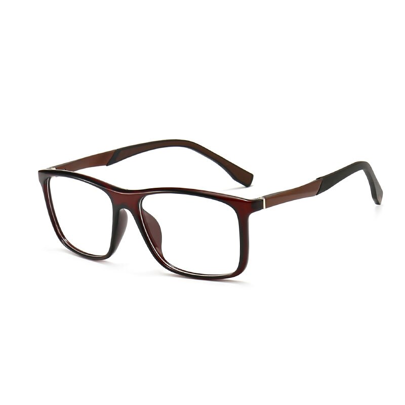 TR90 Sport Eyeglasses Big Vision Men Women Aluminum Magnesium Optical Spectacle For Prescription Glasses Frame Myopia Reading: Wine Red