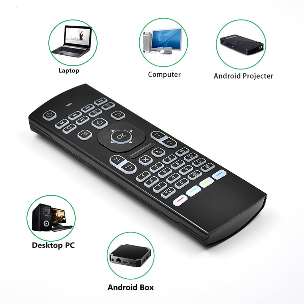 MX3 rétro-éclairé Air Mouse télécommande vocale intelligente 2.4G RF clavier sans fil pour Android TV Box X96 mini H96 MAX