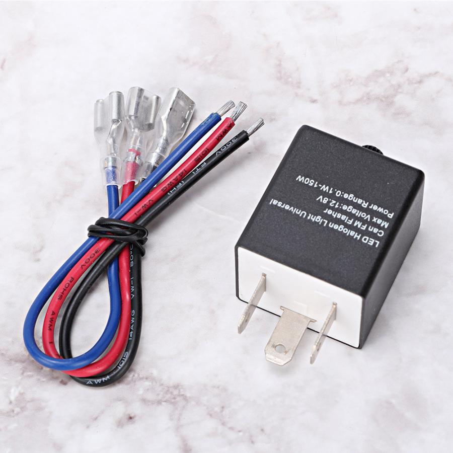 Universal 12v bil motorsykkel led blinkrelé justerbart led blinklys blinklys blinkrelé