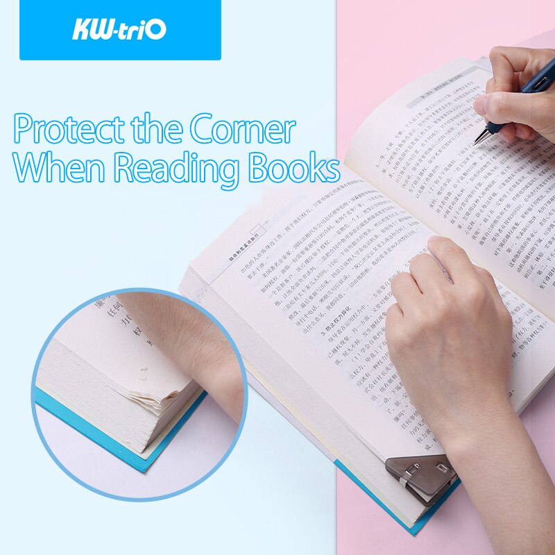 KW-triO Triangular Book Clip Colorful Paper Clip Notebook Binder Clip Cute Bookmark Clip DIY Office Accessories Student Supplies