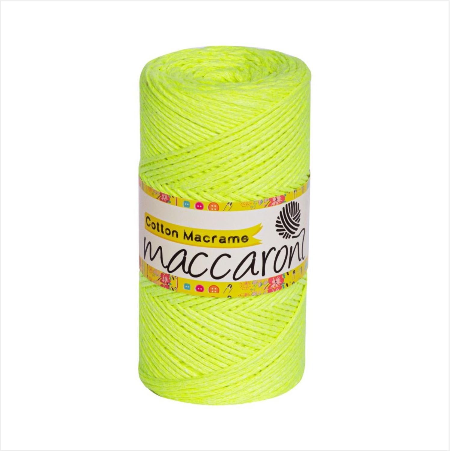 Maccaroni hilo de macramé de algodón de neón 1 mm
