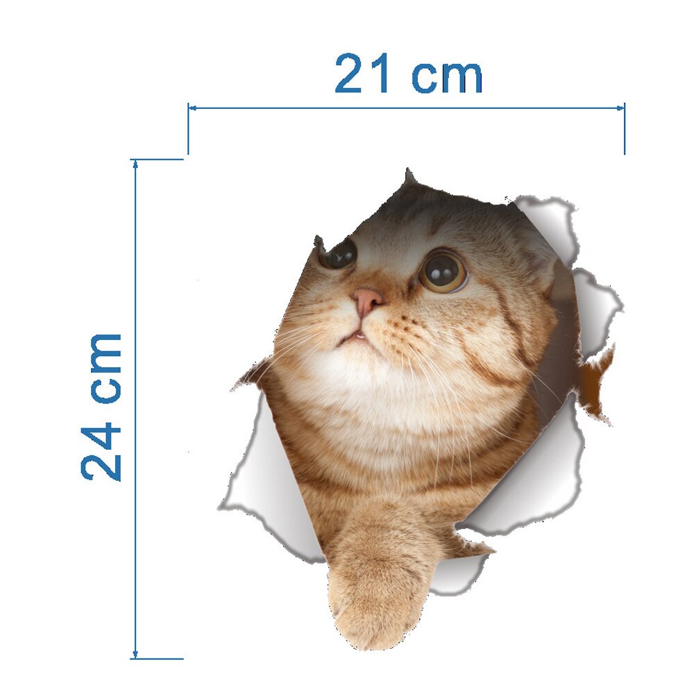 3D Wall Sticker Hole View Bathroom Living Room Home Decor Decal Wall Stickers