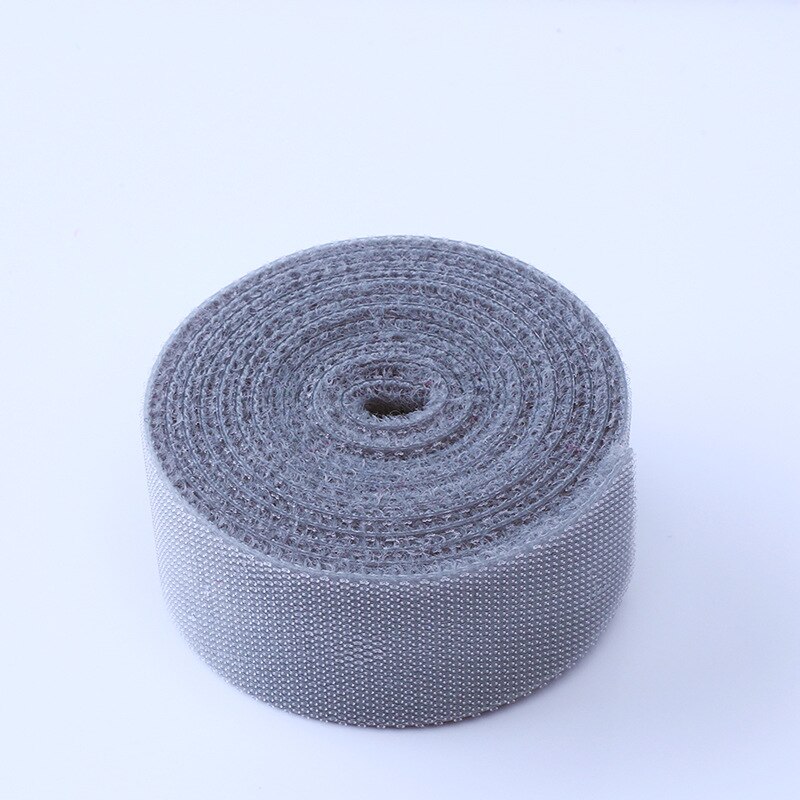 5M/Roll 15/20mm Velcros Strap Adhesive Fastener Tape Cable Ties Reusable Double Side Hook Loop Cable Tie Wires Management Straps: gray 5 meters / 20mm