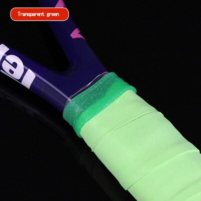 5 sztuk rakieta tenisowa rakieta Fix Ring paletka do badmintona uchwyt rękojeści pierścień rakieta zespół Overgrip Protector: Transparent green