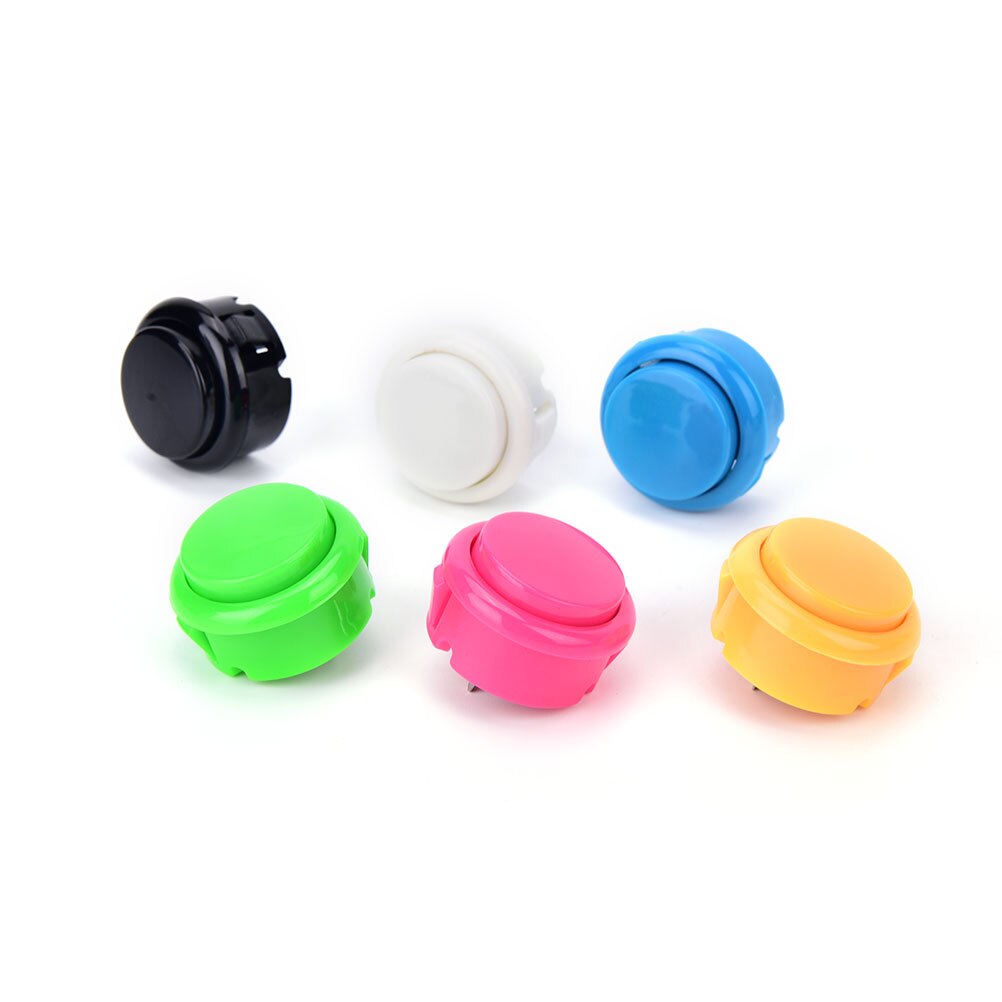 1 pièces rond arcade bouton poussoir intégré jog pour bricolage arcade contrôleur 6 couleurs