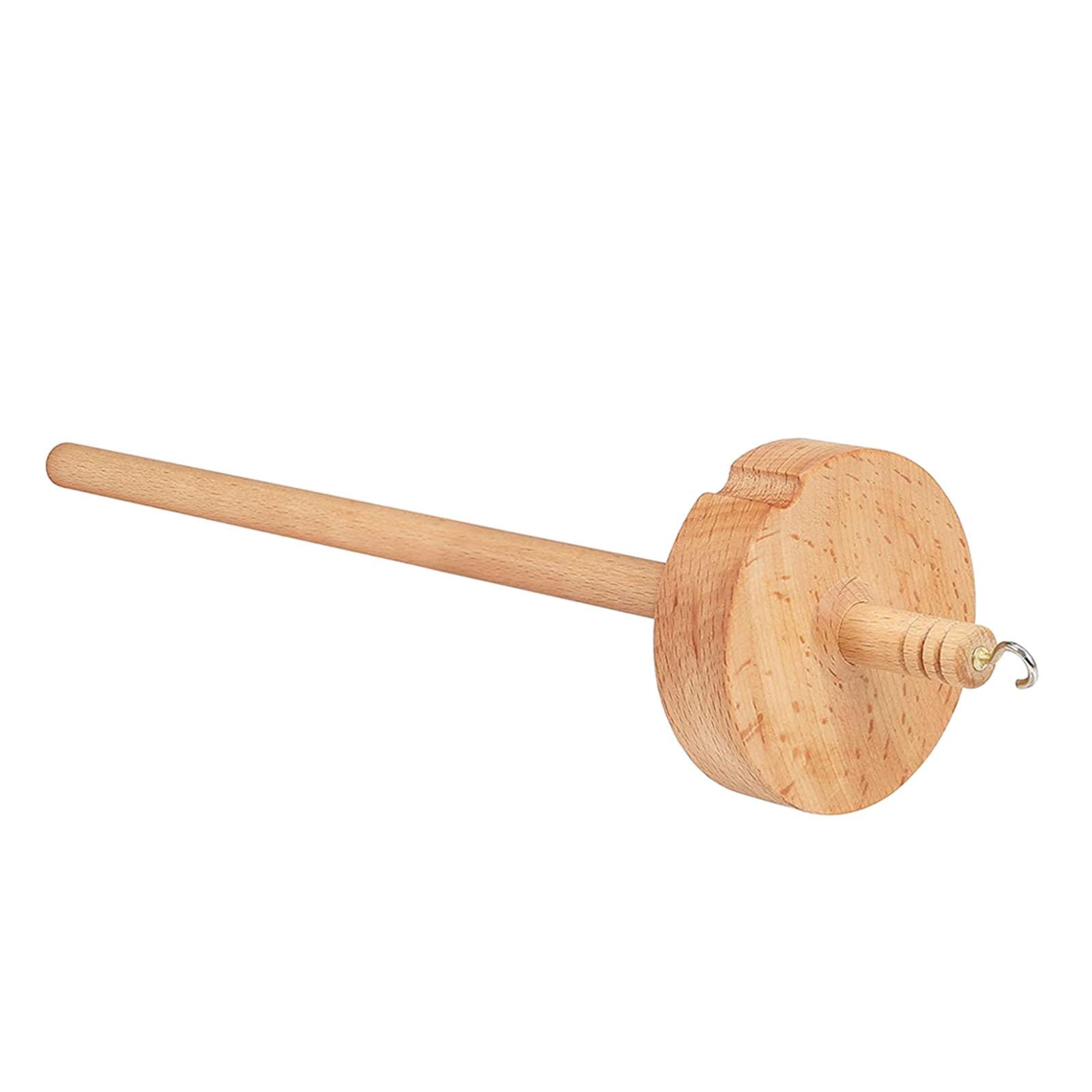 Antique Spindle Top Whorl Yarn Spin Handmade Spindles 12.8" Hand Carved for Crafts Supply Spinning Wheel Beginners DIY