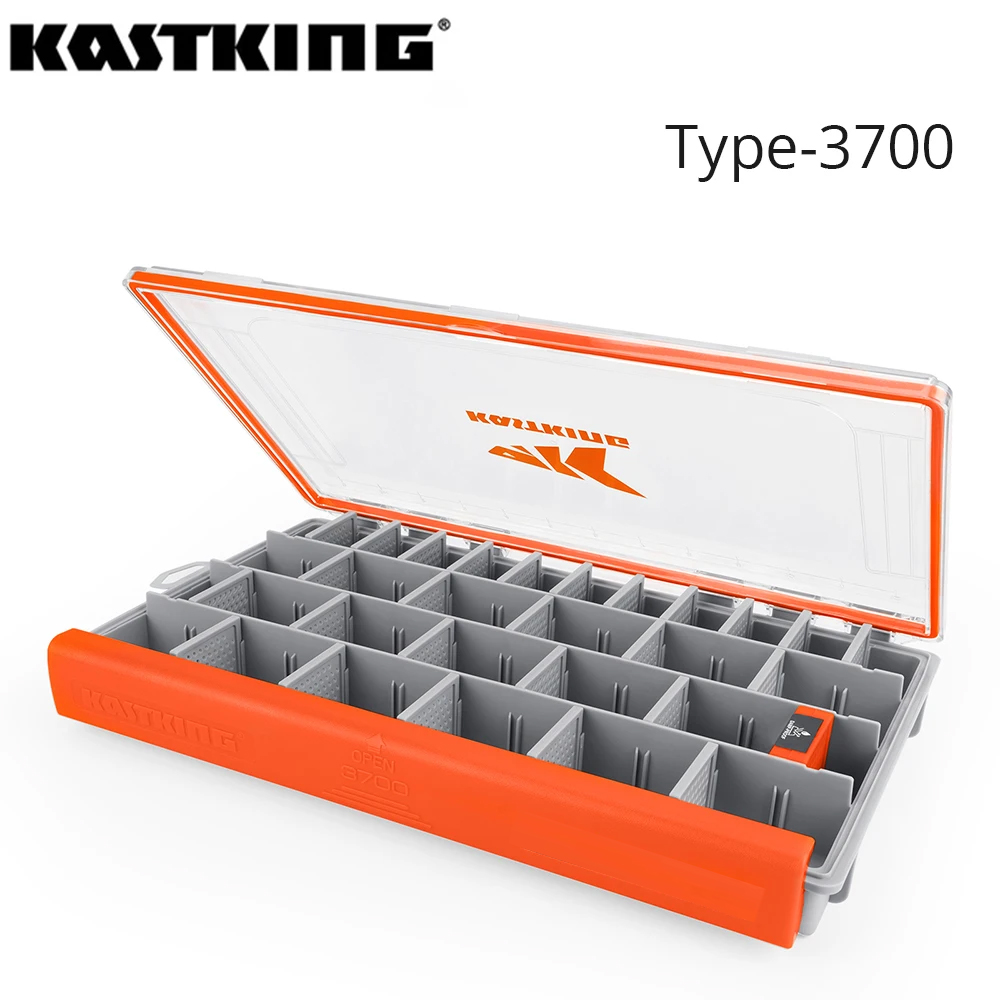 KastKing HyperSeal Waterdichte Vis Tackle Box - 3600 & 3700 Bakken - Verwijderbare Verdelers: Geel