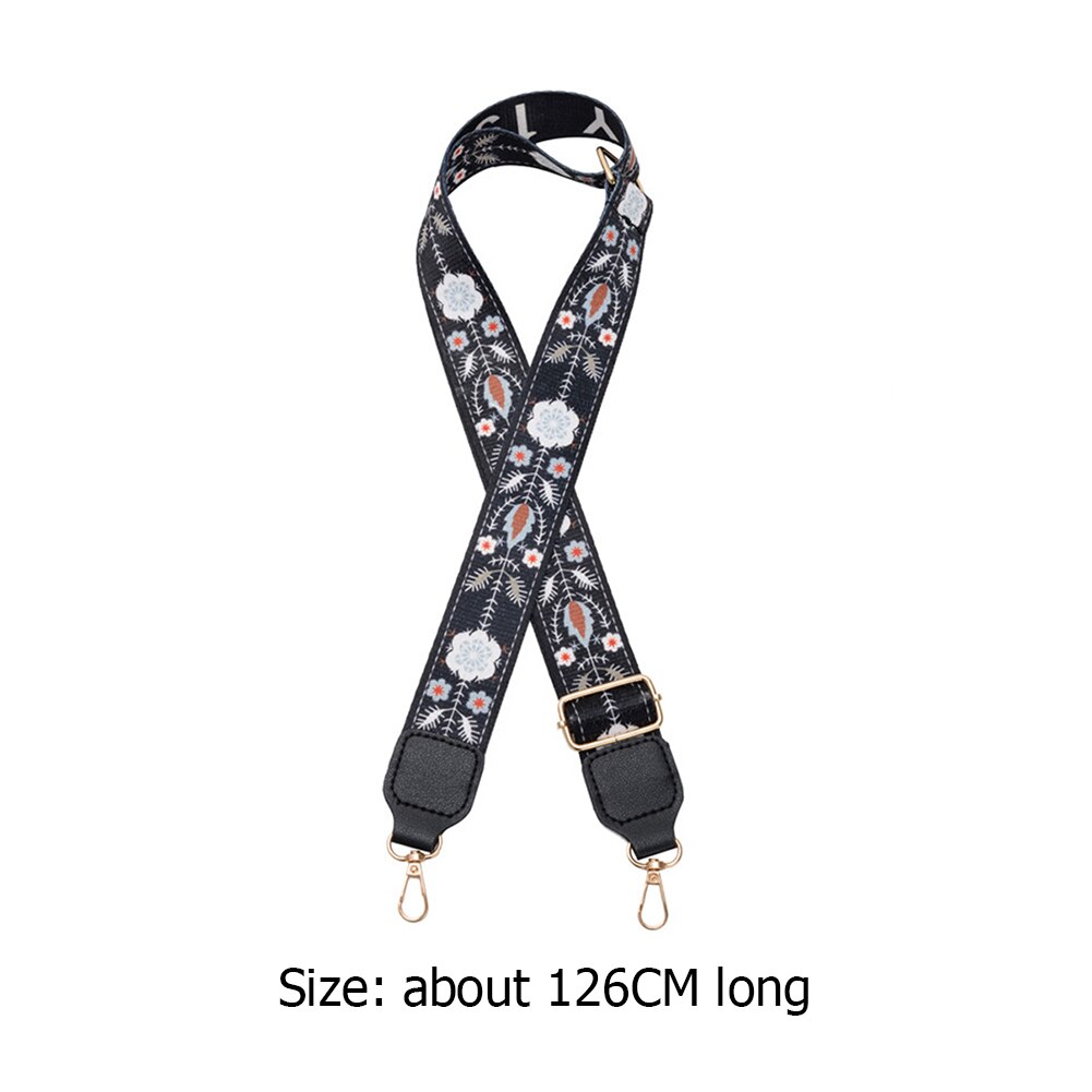 Adjustable Nylon Bag Straps Women Colorful Printing Replacement Wide Strap Shoulder Messenger Handbag Handle Ornaments
